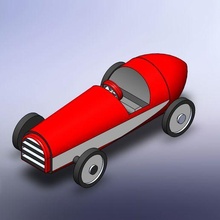 rocket car 3d print model - Mito3D