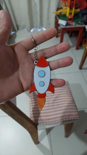 rocket key ring keychain souvenir chains souvenirs 3d print model - Mito3D