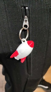 rocket keychain keychains 3d print model - Mito3D