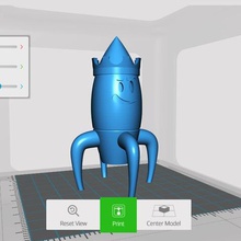 rocket König Spiel Kunst - Spielzeug Zeichen 3d print model - Mito3D