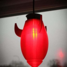 rocket lamp home decor toy 3d print model - Mito3D