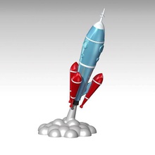 cohete de la lámpara turbo art diversión juego decorativos decoración casa el 3d print model - Mito3D