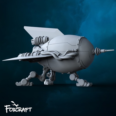 fusée ligue atterrisseur jeu foxcraft vaisseau spatial navette ovni scifi sci rétro pulpe mini table rpg dnd véhicule volant navire espace 3d print model - Mito3D