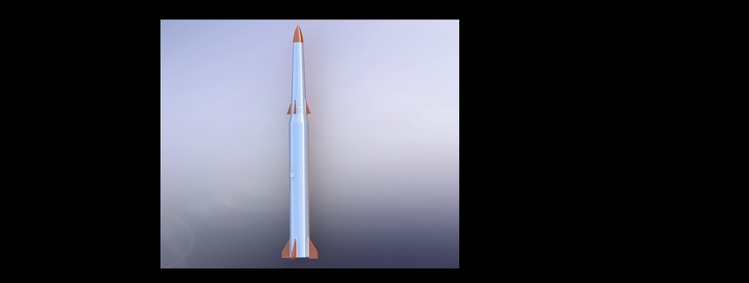 rocket model pershing ii 3d print model - Mito3D
