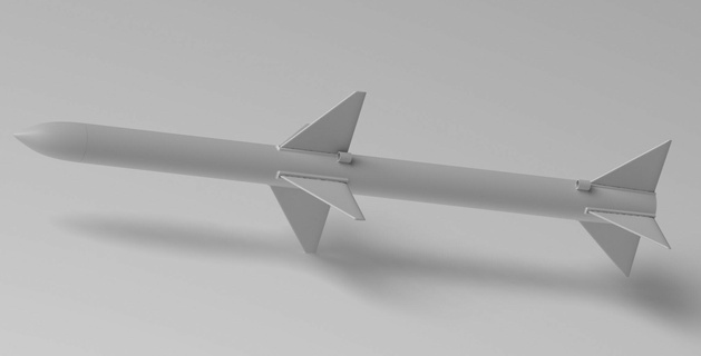 foguete modelo Raytheon aim 7 pardal 3d print model - Mito3D