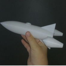 Rakete einen block einzelnen Druck Spiel - Spielzeug einem einzigen 3d print model - Mito3D
