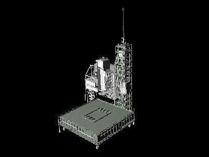 fusée Plate forme portique tour bâtiments structures 3d print model - Mito3D