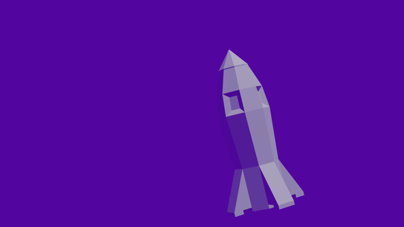 rocket project98 low poly space toy nasa 3d print model - Mito3D