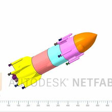 fusée navire fantaisie vaisseau spatial jouets c_vehicles 3d print model - Mito3D