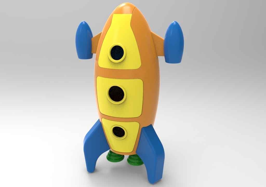 rocket ship toy space toys 3D print model - Mito3D
