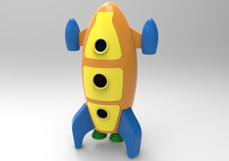 rocket ship toy space toys 3d print model - Mito3D