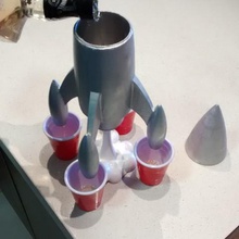 Rakete schoss er verschiedene trinken - Spender 3d einfach big party cool 3d print model - Mito3D