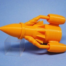 foguete t3 jogo brinquedo de acessórios thunderbirds 3d print model - Mito3D