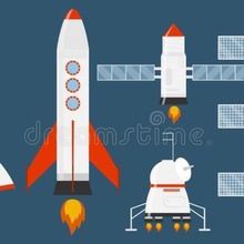 foguetes jogo foguete por satélite brinquedo a decoração 3d print model - Mito3D