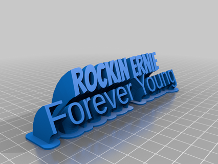 rockin ernie personalizado escritório casa trabalhos escrivaninha 3d print model - Mito3D
