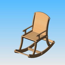 rocking chair home 3d print model - Mito3D