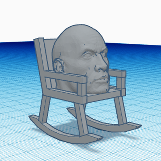 balanceo silla artilugio Dwayne Johnson rock 3D print model - Mito3D