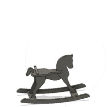 cavallo a dondolo gadget giocattolo i boschi giochi bambino art arte freddo animale commutazione bella cut molto il taglio 3d print model - Mito3D