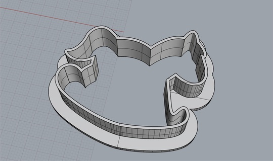 rocking horse cookie cutter 3d print model - Mito3D