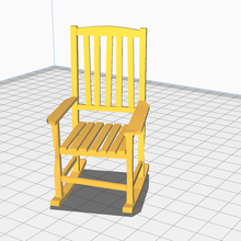 rocking rustic chair gadget art toy poly house 3d print model - Mito3D