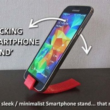 rocking smartphone stand gadget unique holder simple samsung galaxy s5 rocket phone organization organisation mount mobile iphone 6 5 4 fun cool balance 3d print model - Mito3D