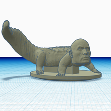 rockodile arte coccodrillo roccia dwayne johnson 3d print model - Mito3D