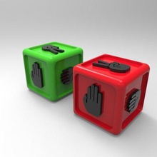 rock-paper-scissors dice game play 3d print model - Mito3D