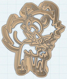 rockruff cookie cutter 744 pokemon 3d print model - Mito3D