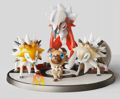 rockruff lycanroc midday midnight dusk evolution -- fan art - pok mon figurine -pokemon Game fanart figure toy pokémon nintendo 3d game anime pokemon unite 3d print model - Mito3D