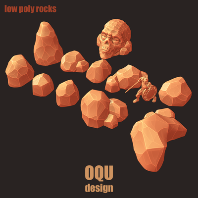 rocce massi fantasia gioco guerra sbarcare roccia masso giochi scenario 3d print model - Mito3D