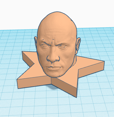 estrela rock dwane Rocha + Estrela johnson 3D print model - Mito3D