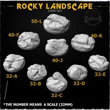 rocky landscape bases toppers 3d print model - Mito3D