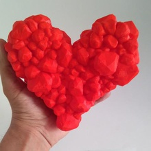 rocky aşk sanat usul taş Kaya kalp 3d print model - Mito3D