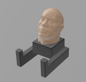 rocky support phone laptop therock telephone holder laroche 3d print model - Mito3D