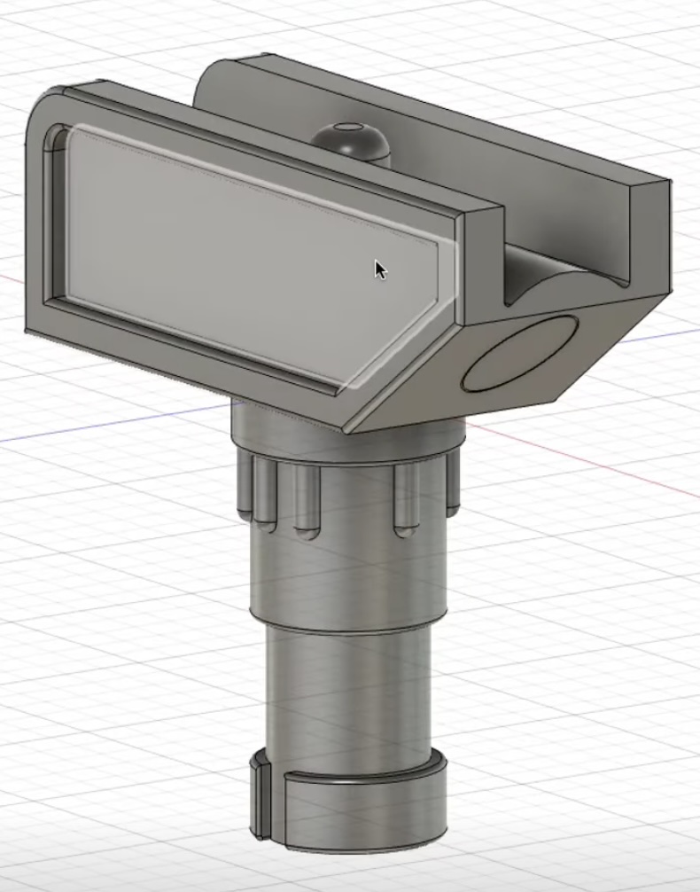 cajado prateleira scotty monte base caiaque 3D print model - Mito3D