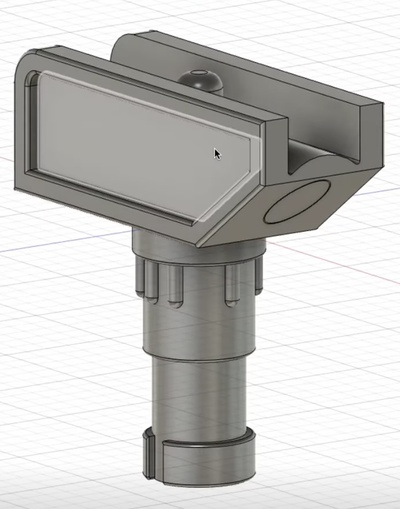 asta cremagliera scotty montare base kayak 3d print model - Mito3D