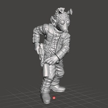 Rodian recompensa caçador miniatura figura scifi jogos 3d print model - Mito3D