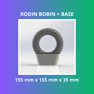 Rodin bobina enrolamento gabarito metal cobre fio mofo orgone 155x155x35 mm poe Marko esfriar dds 3d print model - Mito3D