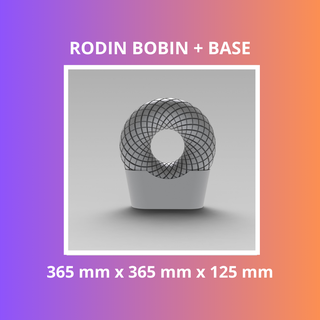 rodin pendant marko coil frame twist scalar wave 26 sizes - 365x365x125 mm poe dds frquencies generator vibration abha marco 3d print model - Mito3D