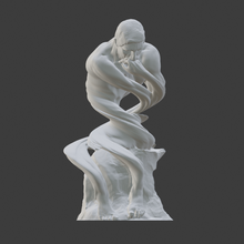 rodins thinker twist art rodin distort distortion twisted deco decoration statue sculpture 3d print model - Mito3D