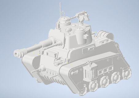 kral kapı oyun savaş çekiç 40000 topu 40 imparatorluk koruma dormuş tank 3d print model - Mito3D