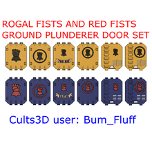 rogal fists red fists ground plunderer door set 3d print model - Mito3D