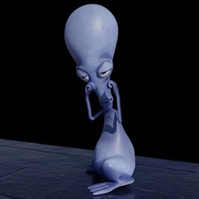 Roger americano papá 6 poses 3d impresión modelo Arte historietas extraterrestre ovni personaje serie Stan vr ar juegos vídeo tv 3d print model - Mito3D