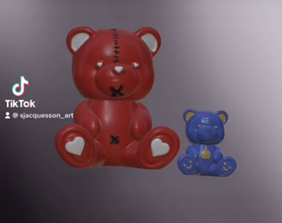 Roger Filipe Urso filhotes Urso pelúcia Urso Urso pelúcia Urso Urso brinquedo estatueta 3d print model - Mito3D
