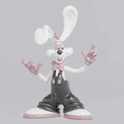 roger lapin art rogger avertisseur 3d print model - Mito3D