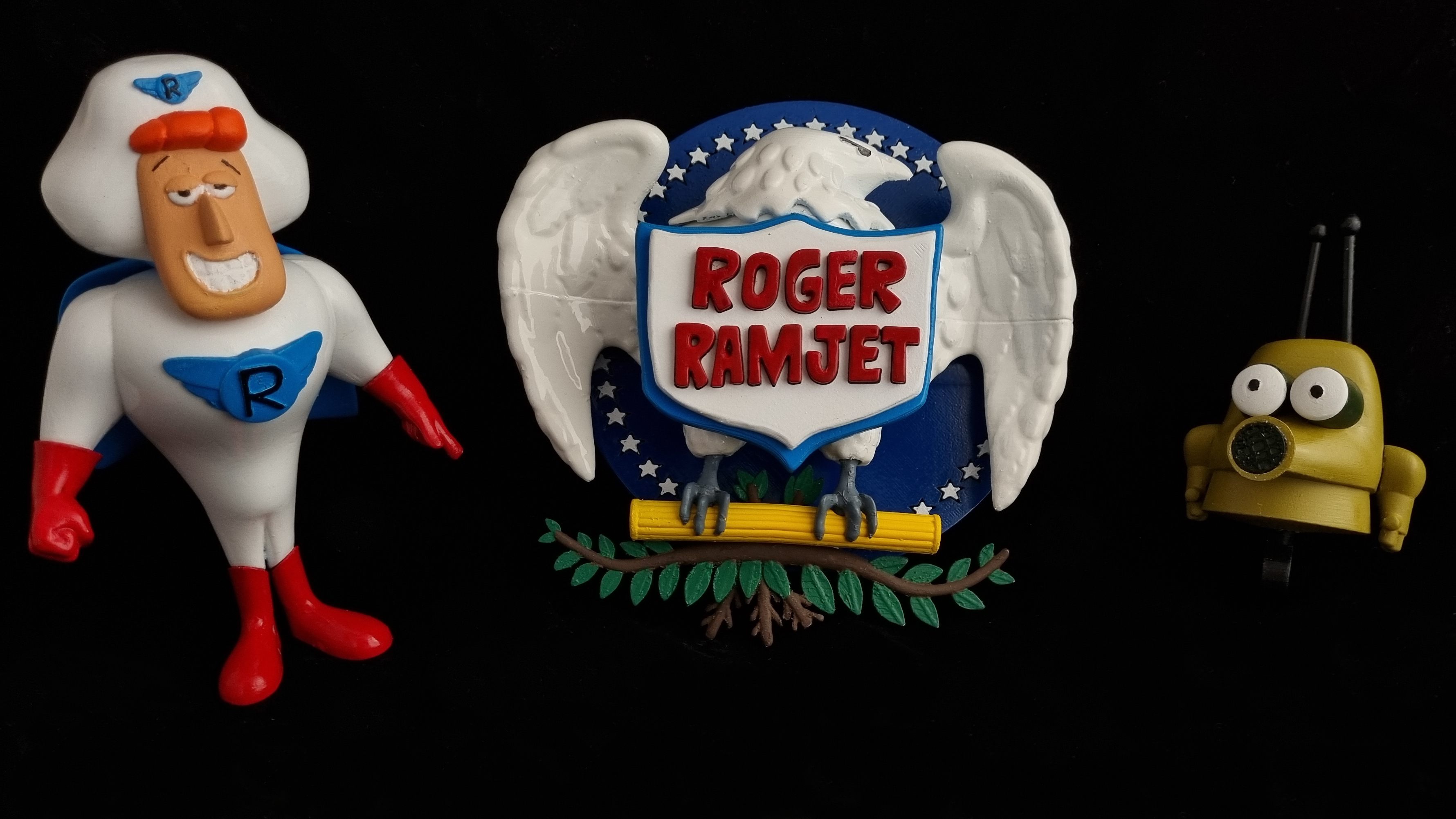 roger ramjet- american eagle squadron pack ramjet solenoid robot cartoon toy 3D print model - Mito3D