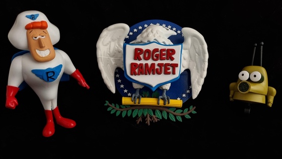 Roger ramjet americano águila escuadrón paquete estatorreactor solenoide robot dibujos animados juguete 3d print model - Mito3D