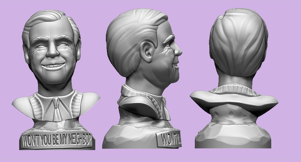 rogers busto Arte señores zbrush esculturas 3d print model - Mito3D
