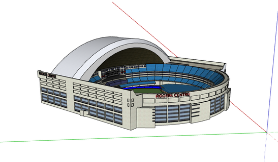 rogers center toronto blue jays Architecture stadium use 2023 soccer nfl nba mlb nhl canada 3d print model - Mito3D