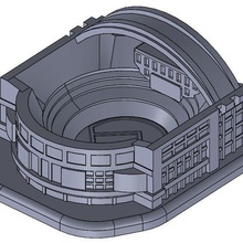 Roger Centro toronto arquitetura skydome azul JAYS mlb 3d print model - Mito3D